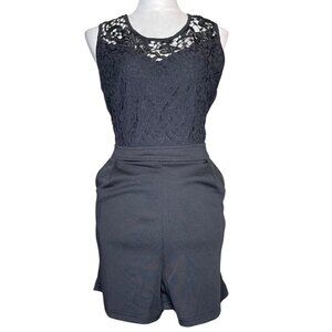 Zanzea Sleeveless Black Lace Romper Jumpsuit Cutout Sexy Back w/Pockets 3X